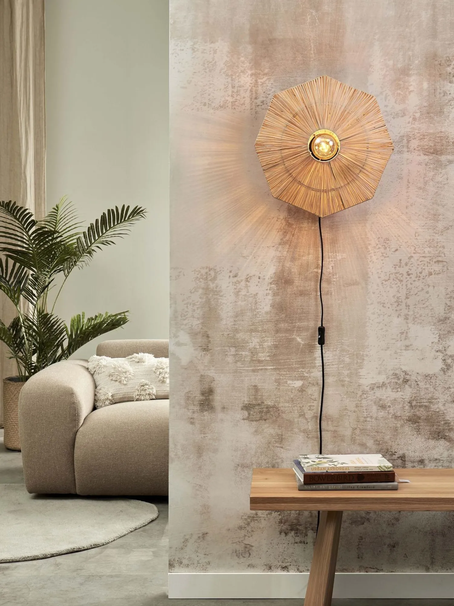 Wandlampen|Wandlampen-Good&Mojo Panama S Wandlamp Natural