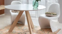 Design Stoelen|Eetkamerstoelen Zonder Armleuning-Vitra Panton Eetkamerstoel Wit