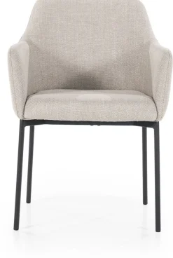 Eetkamerstoelen Met Armleuning-Eleonora Paul Armstoel Taupe