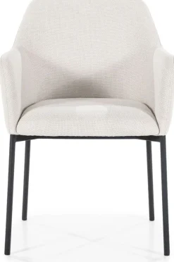 Eetkamerstoelen Met Armleuning-Eleonora Paul Armstoel Beige