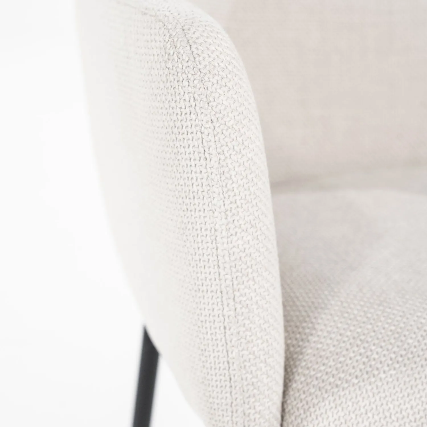 Eetkamerstoelen Met Armleuning-Eleonora Paul Armstoel Beige
