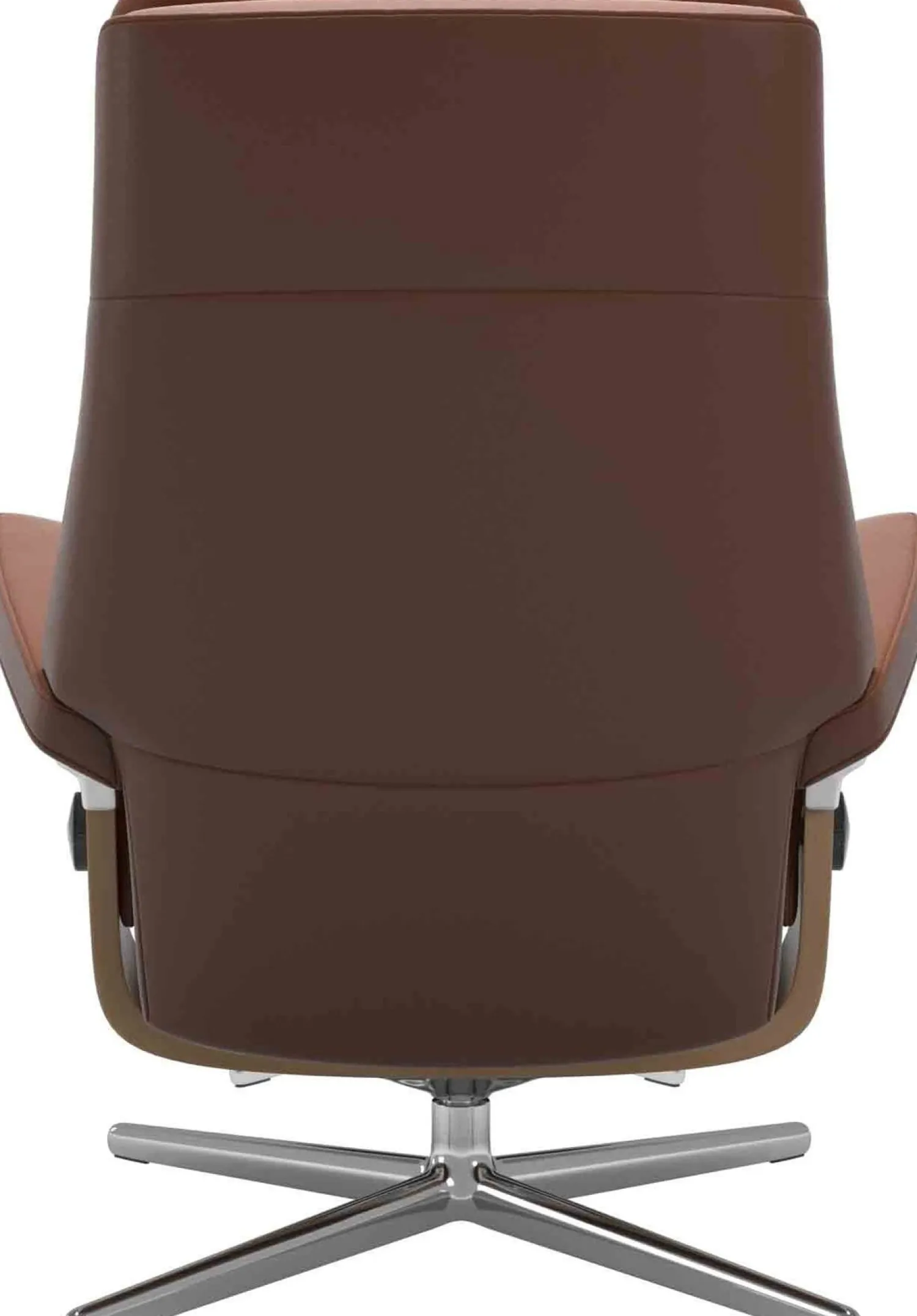 Leren Fauteuils|Draaifauteuils-Stressless Paul Relaxfauteuil + Hocker Chocolate