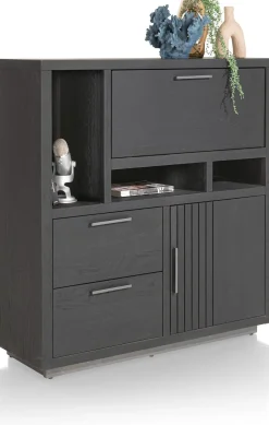 Opbergkasten|Opbergkasten-Henders en Hazel Pavie Highboard Castle Black