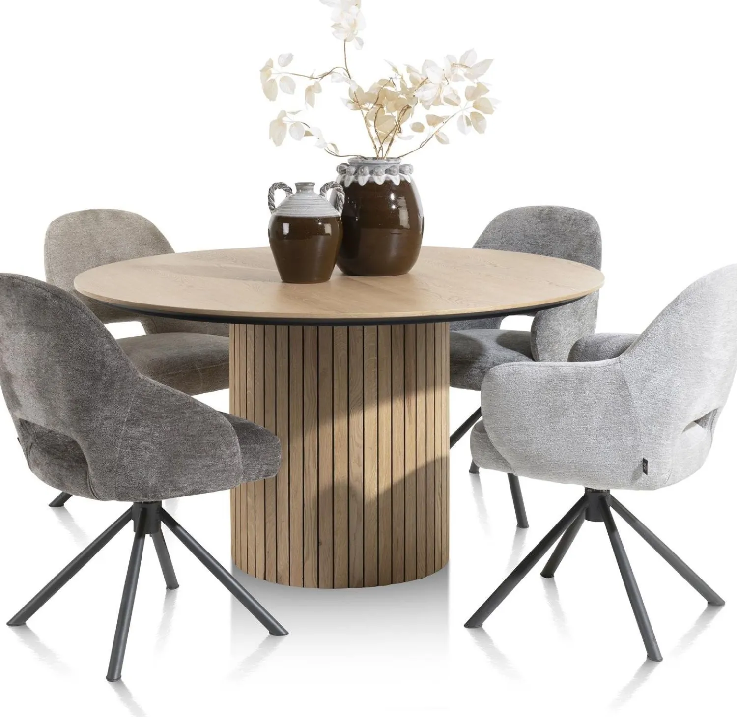 Houten Eettafels|Ronde Eettafels-Henders en Hazel Pavie Rond Eettafel Natural