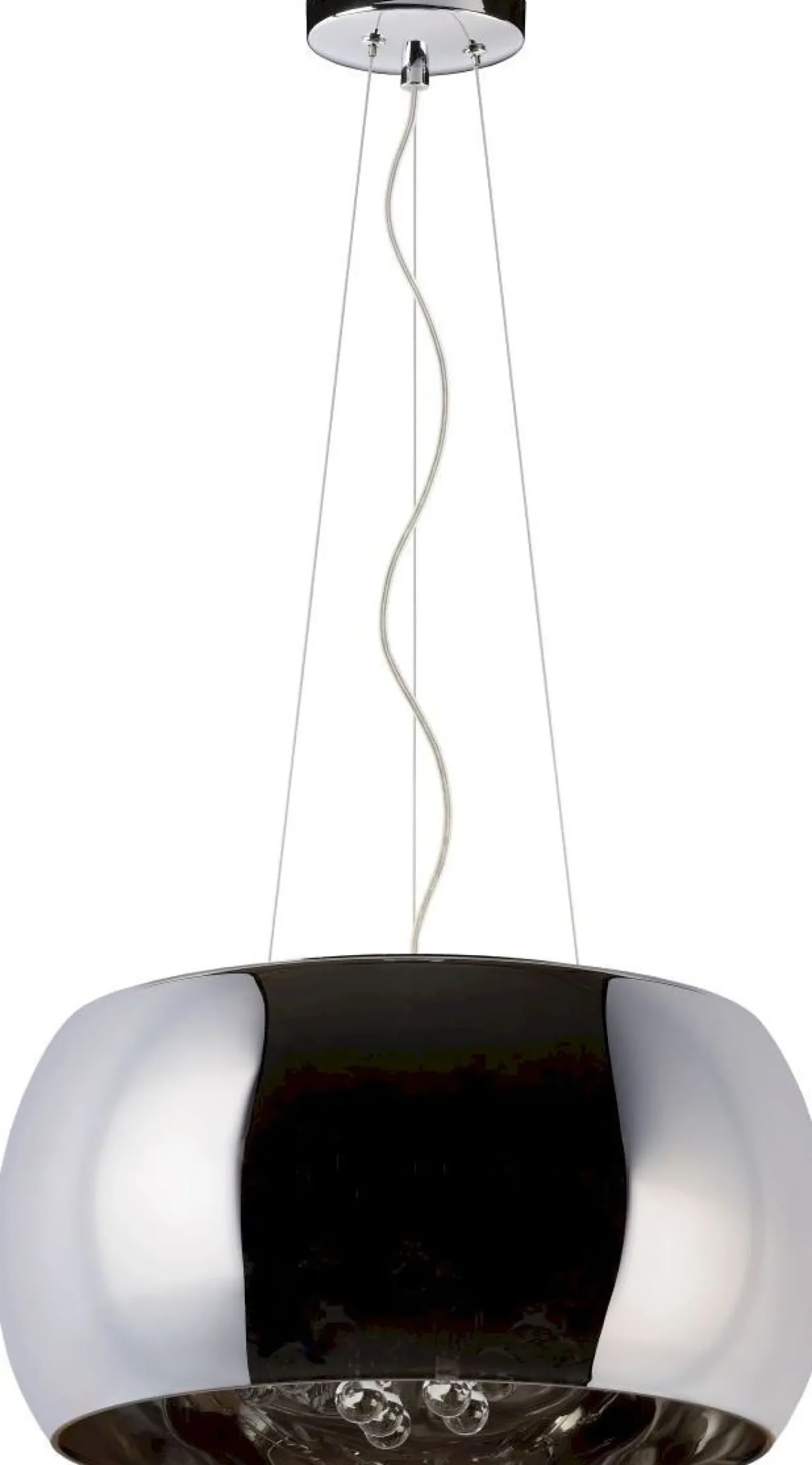 Glazen Hanglampen|Glazen Hanglampen-Lucide Pearl Hanglamp Chroom