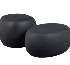 Ronde Bijzettafels-vtwonen Pebble Bijzettafel Anthracite