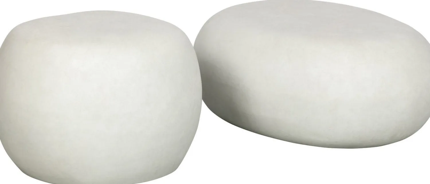 Ronde Bijzettafels-vtwonen Pebble Bijzettafel White