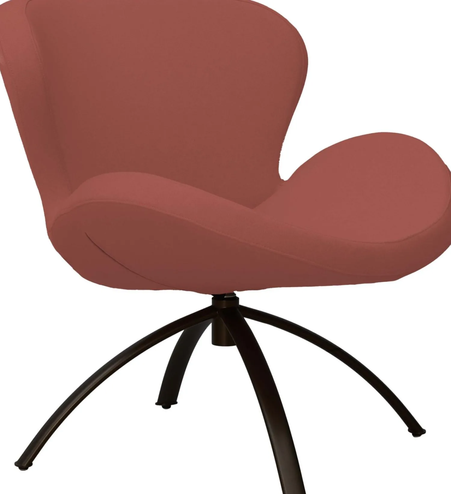 Draaifauteuils-Bree's New World Peggy Fauteuil Bruin, Rood