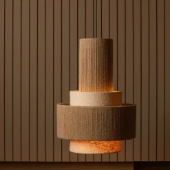 Hanglampen|Hanglampen-WOOOD Pelle Hanglamp Naturel