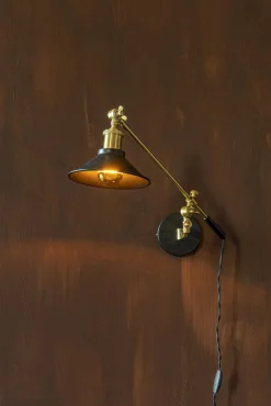 Industriële Wandlampen|Wandlampen-Dutchbone Penelope Wandlamp Black