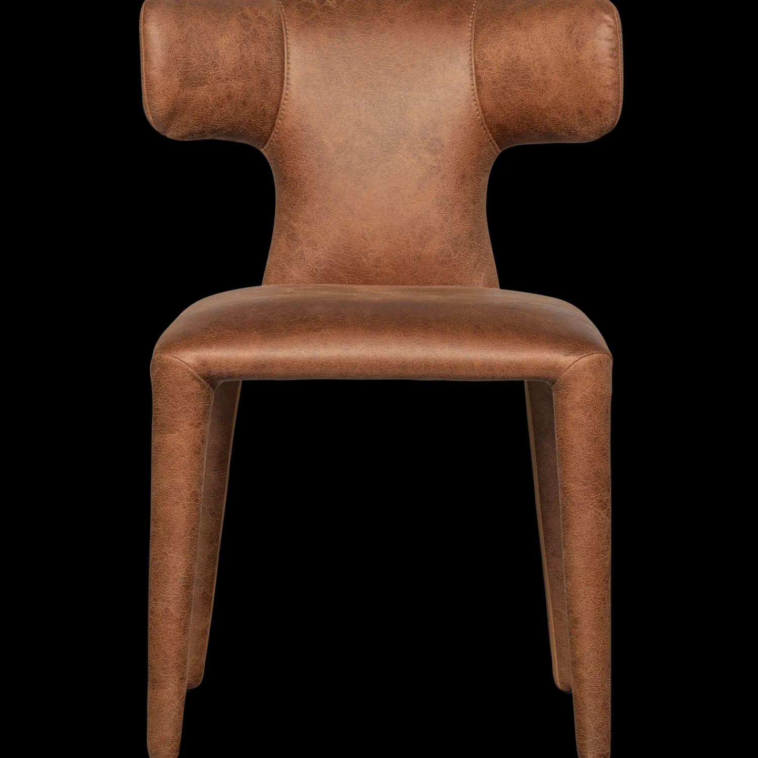 Eetkamerstoelen Zonder Armleuning-WOOOD Permit Eetkamerstoel Cognac
