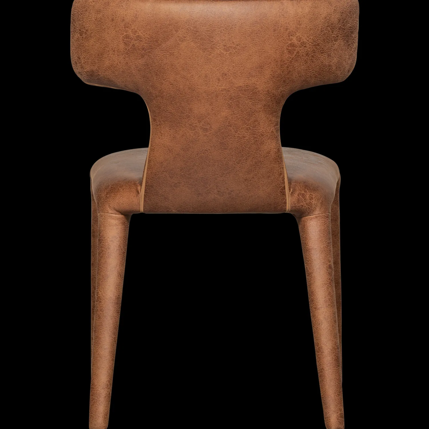 Eetkamerstoelen Zonder Armleuning-WOOOD Permit Eetkamerstoel Cognac