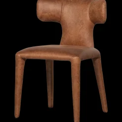 Eetkamerstoelen Zonder Armleuning-WOOOD Permit Eetkamerstoel Cognac
