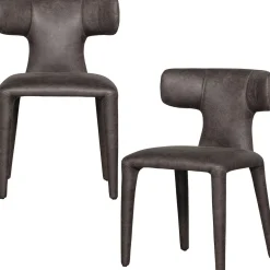 Eetkamerstoelen Zonder Armleuning-WOOOD Permit Eetkamerstoel Black, Grey
