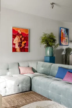 Vloerkleden|Ronde Vloerkleden-Trendhopper Perry Rond Vloerkleed Beige