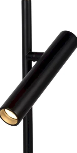 Moderne Vloerlampen|Vloerlampen-Lucide Philon Vloerlamp Zwart