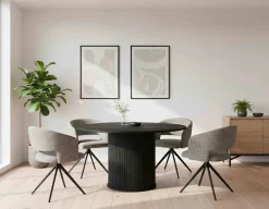 Ronde Eettafels-Eijerkamp Collectie Philou Eettafel Black Oak