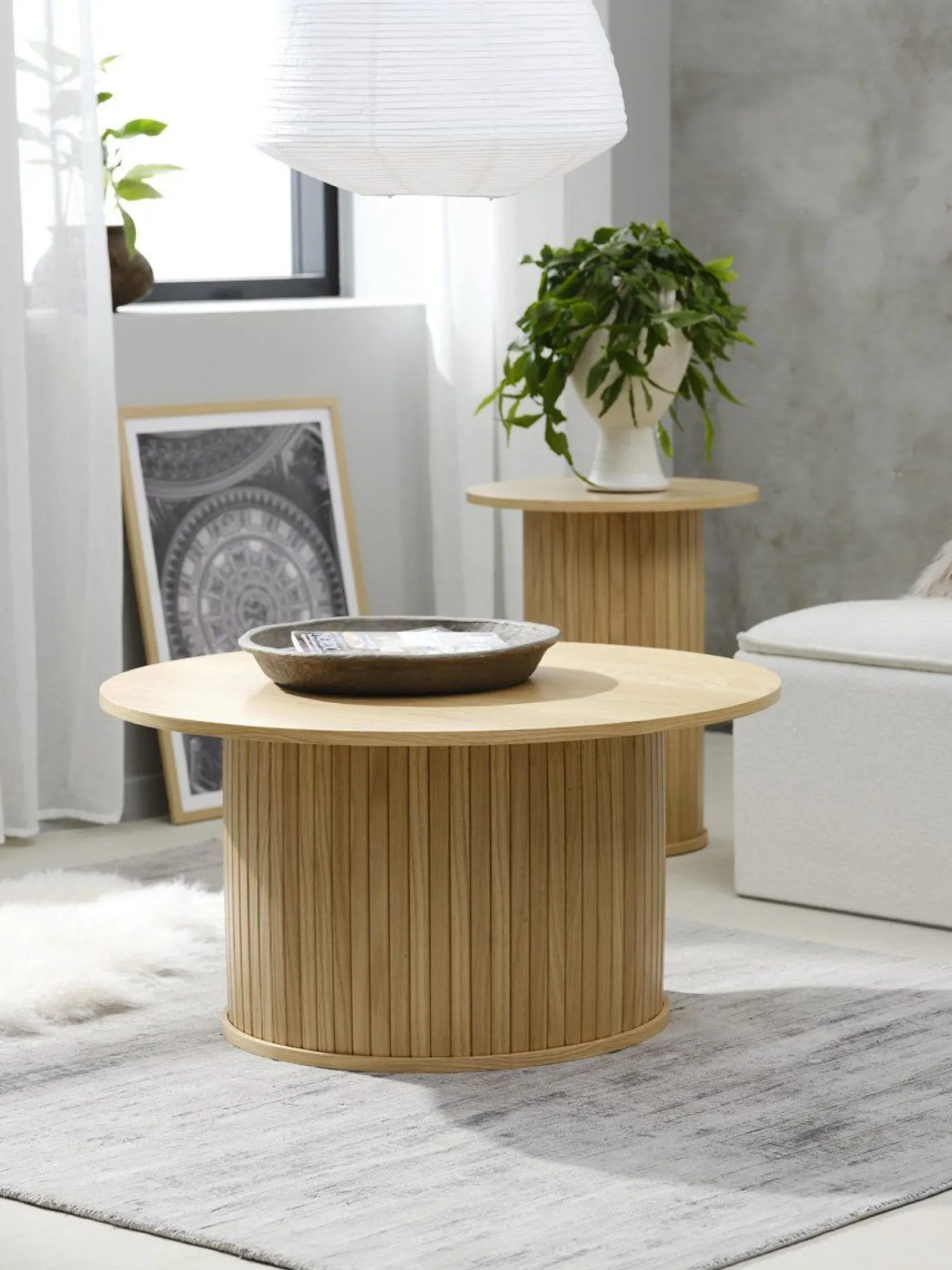 Ronde Salontafels-Eijerkamp Collectie Philou Rond Salontafel Natural Oak