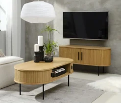 Ovale Salontafels-Eijerkamp Collectie Philou Salontafel Natural Oak