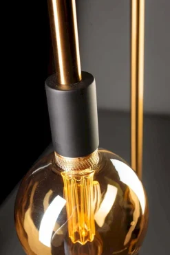 Industriële Vloerlampen|Vloerlampen-Eijerkamp Collectie Pike Vloerlamp Zwart, Messing