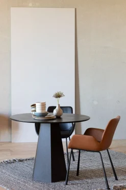 Ronde Eettafels-Zuiver Pilar Eetkamertafel Black
