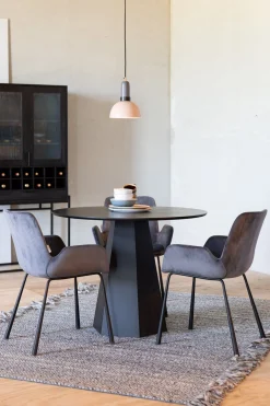 Ronde Eettafels-Zuiver Pilar Eetkamertafel Black