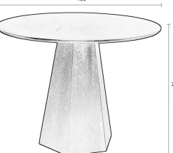 Ronde Eettafels-Zuiver Pilar Eetkamertafel Black