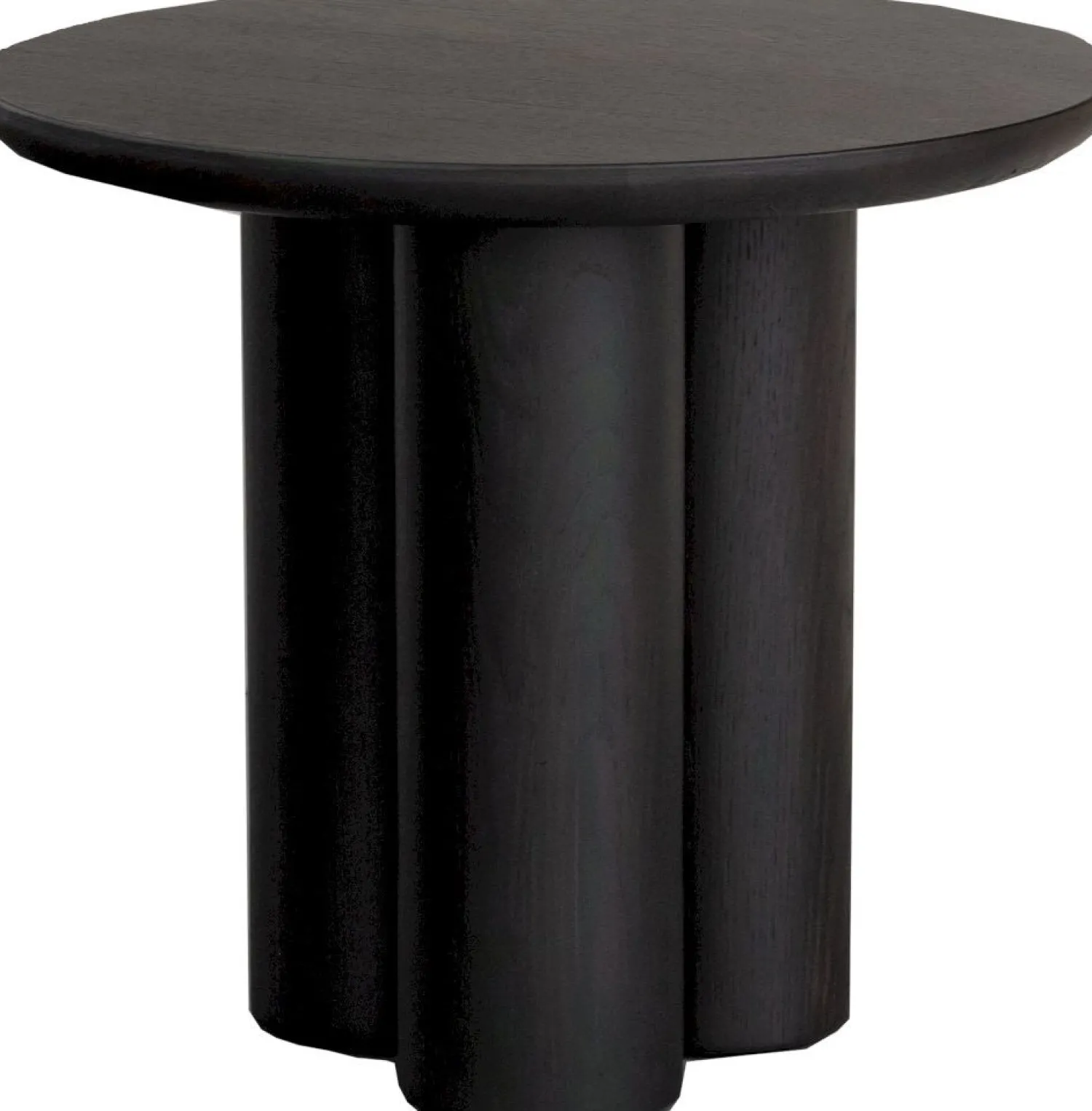 Houten Salontafels|Ronde Salontafels-Studio HENK Pillar Rond Salontafel Gerookt Gebeitst