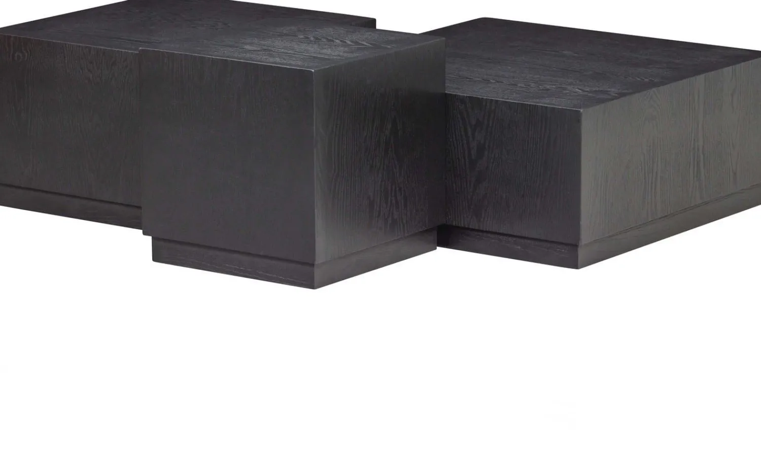 Houten Bijzettafels-WOOOD Pim Set van 3 Bijzettafels Black