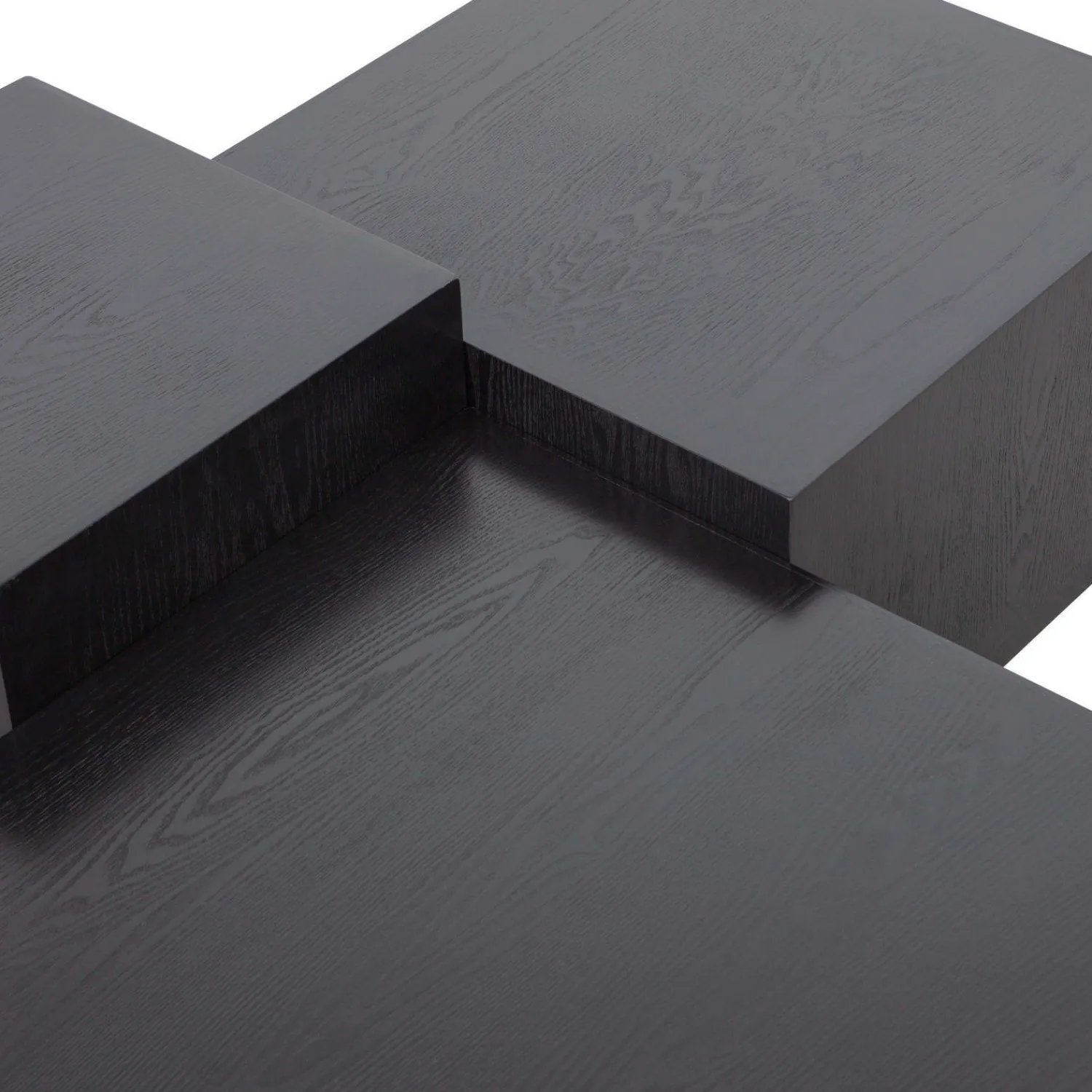 Houten Bijzettafels-WOOOD Pim Set van 3 Bijzettafels Black