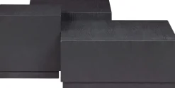 Houten Bijzettafels-WOOOD Pim Set van 3 Bijzettafels Black