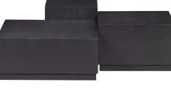 Houten Bijzettafels-WOOOD Pim Set van 3 Bijzettafels Black