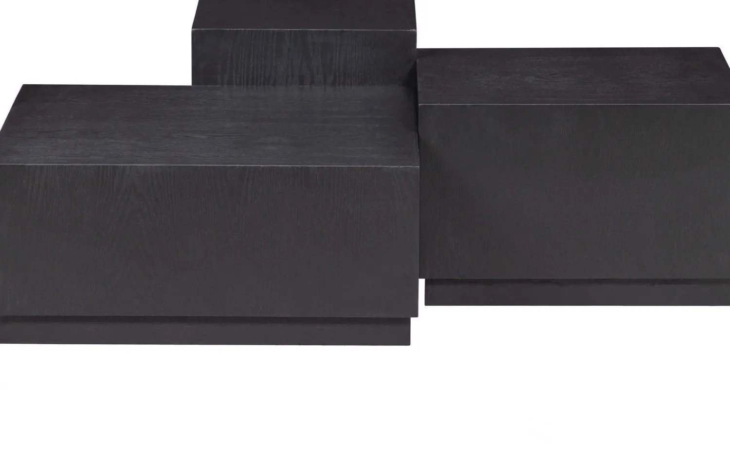 Houten Bijzettafels-WOOOD Pim Set van 3 Bijzettafels Black