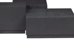 Houten Bijzettafels-WOOOD Pim Set van 3 Bijzettafels Black