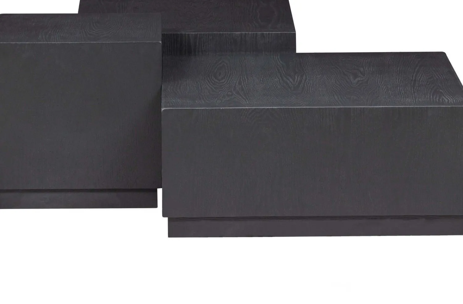Houten Bijzettafels-WOOOD Pim Set van 3 Bijzettafels Black