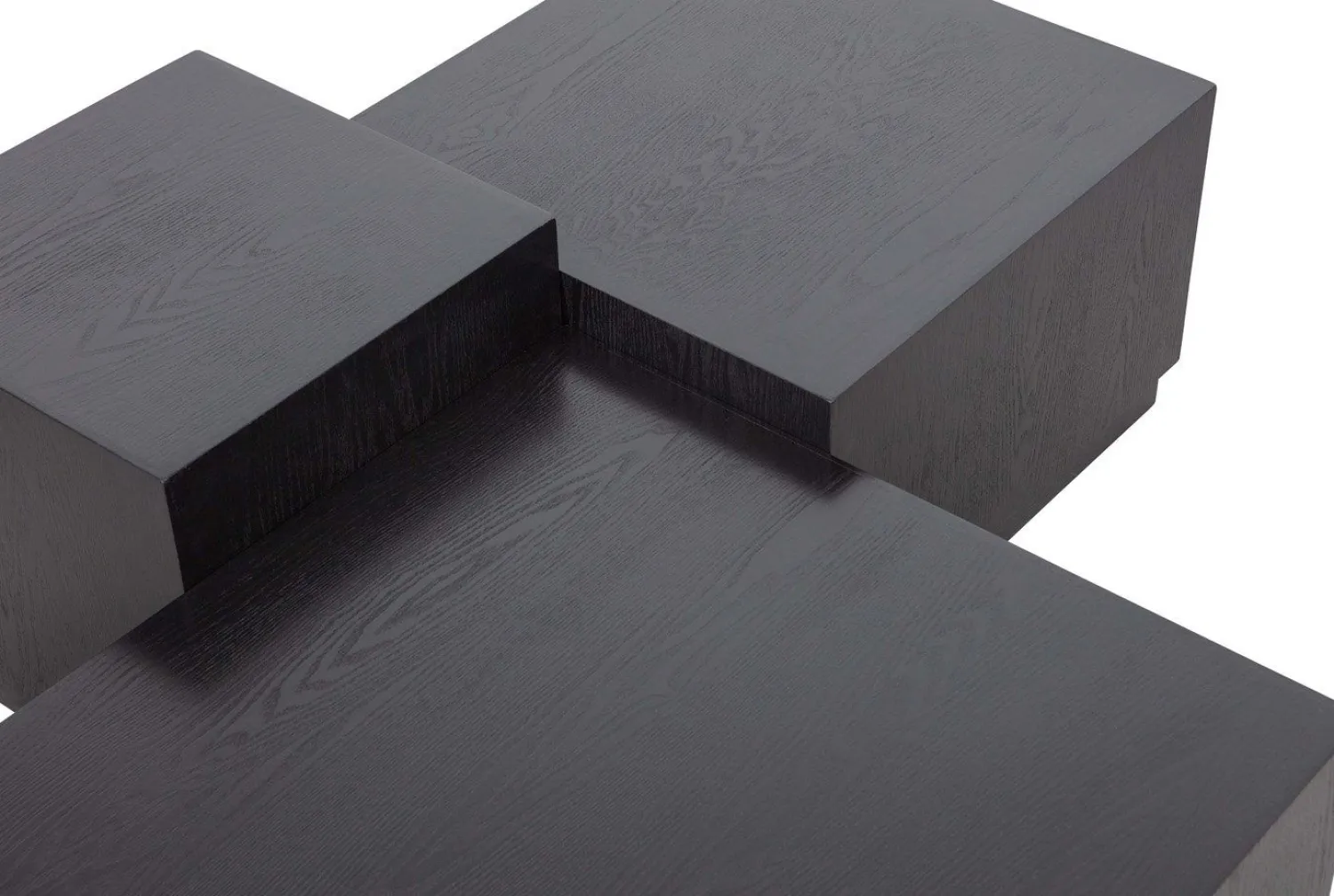 Houten Bijzettafels-WOOOD Pim Set van 3 Bijzettafels Black