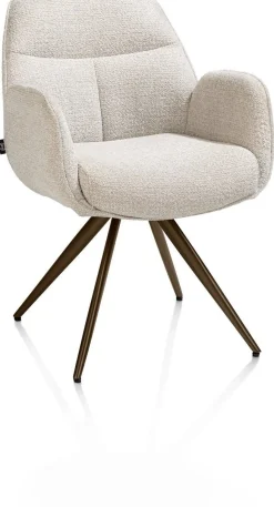 Eetkamerstoelen Met Armleuning-Henders en Hazel Pippa Armstoel Creme