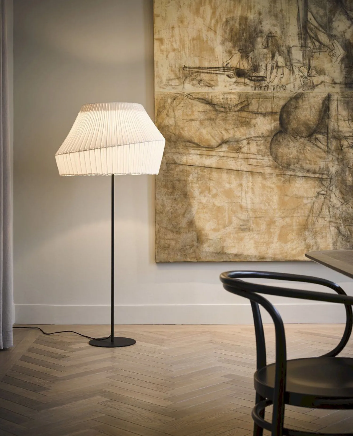 Design Vloerlampen|Vloerlampen-Hollands Licht Pleat 75 Vloerlamp Off White