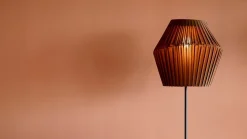 Design Vloerlampen|Vloerlampen-Hollands Licht Pleat 50 Vloerlamp Cinnamon Brown