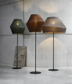 Design Vloerlampen|Vloerlampen-Hollands Licht Pleat 50 Vloerlamp Cinnamon Brown