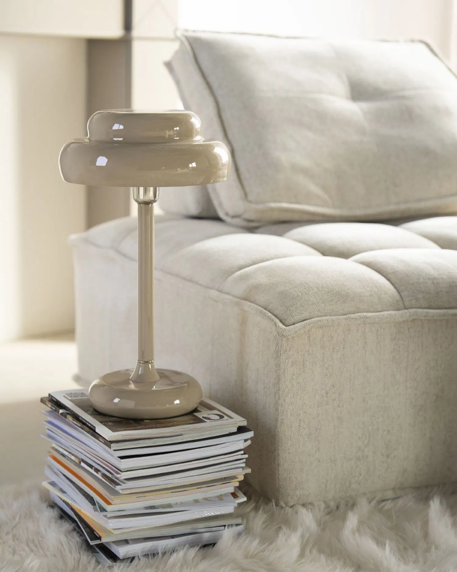 Design Tafellampen|Tafellampen-By Boo Pomm Tafellamp Beige