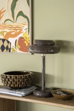 Design Tafellampen|Tafellampen-By Boo Pomm Tafellamp Donker Bruin