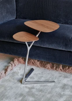 Houten Bijzettafels-Leolux Portello Bijzettafel Bruin