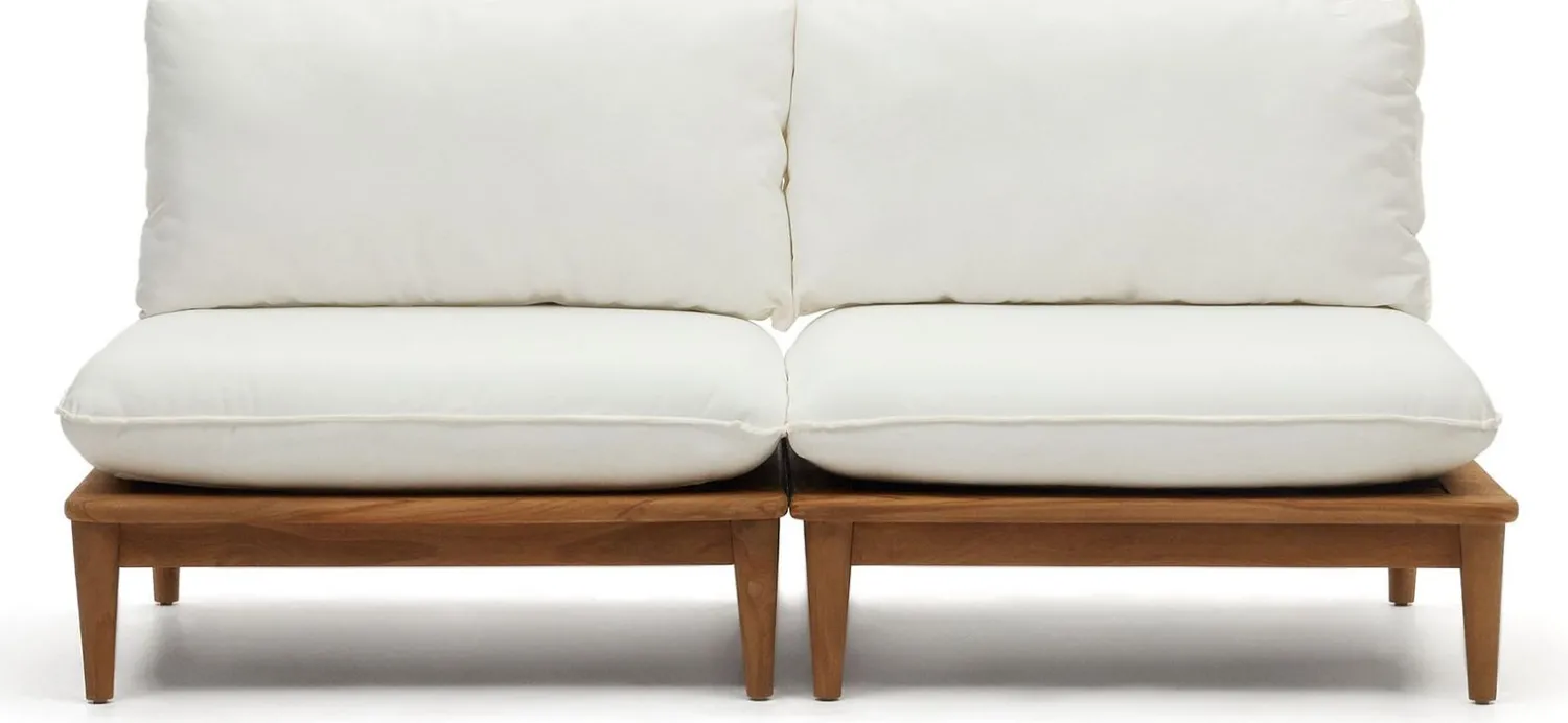 Tuinstoelen|Zitbanken-Kave Home Portitxol (Set 2) Tuinstoel Wit, Bruin