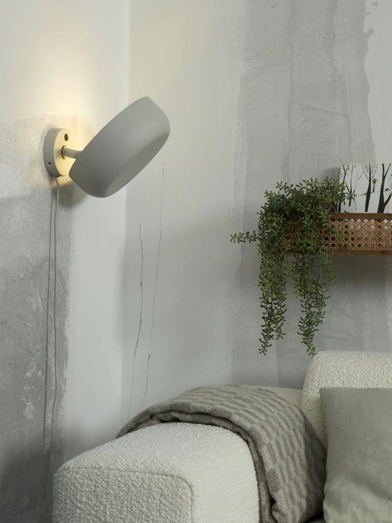 Wandlampen|Wandlampen-It's about RoMi Porto Wandlamp Light Grey