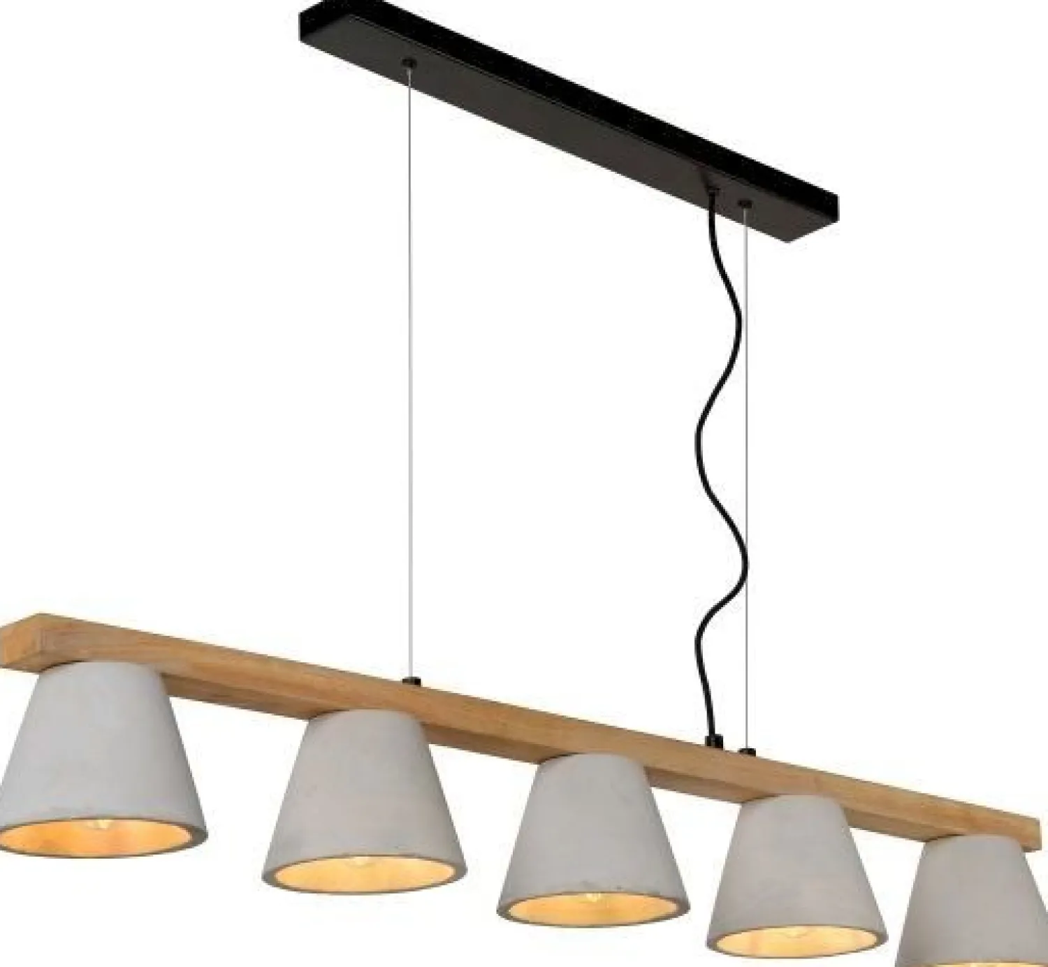 Industriële Hanglampen|Industriële Hanglampen-Lucide Possio Hanglamp Taupe, Naturel