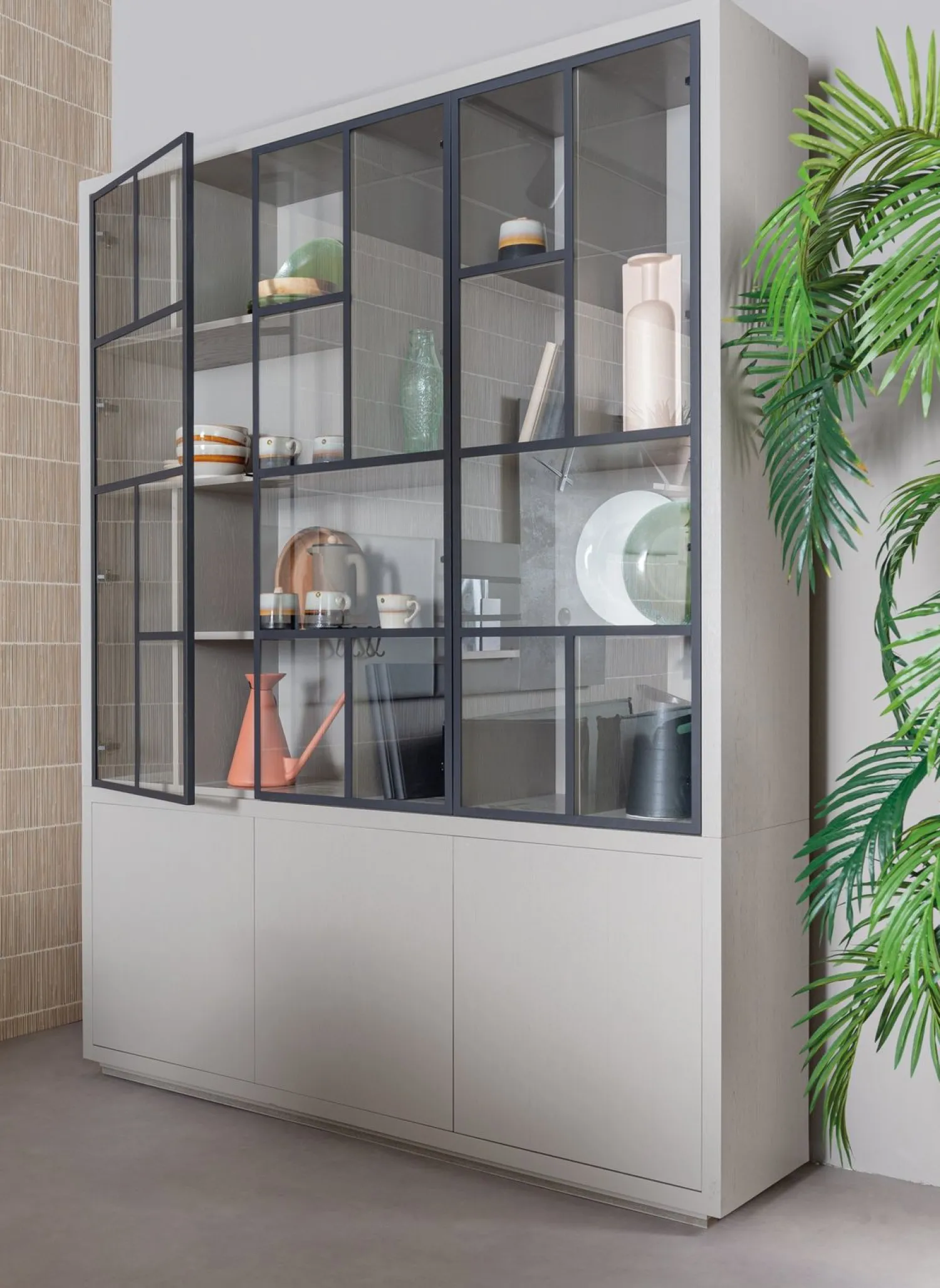 Buffetkasten|Buffetkasten-Eijerkamp Collectie Prado Glaskast Naturel