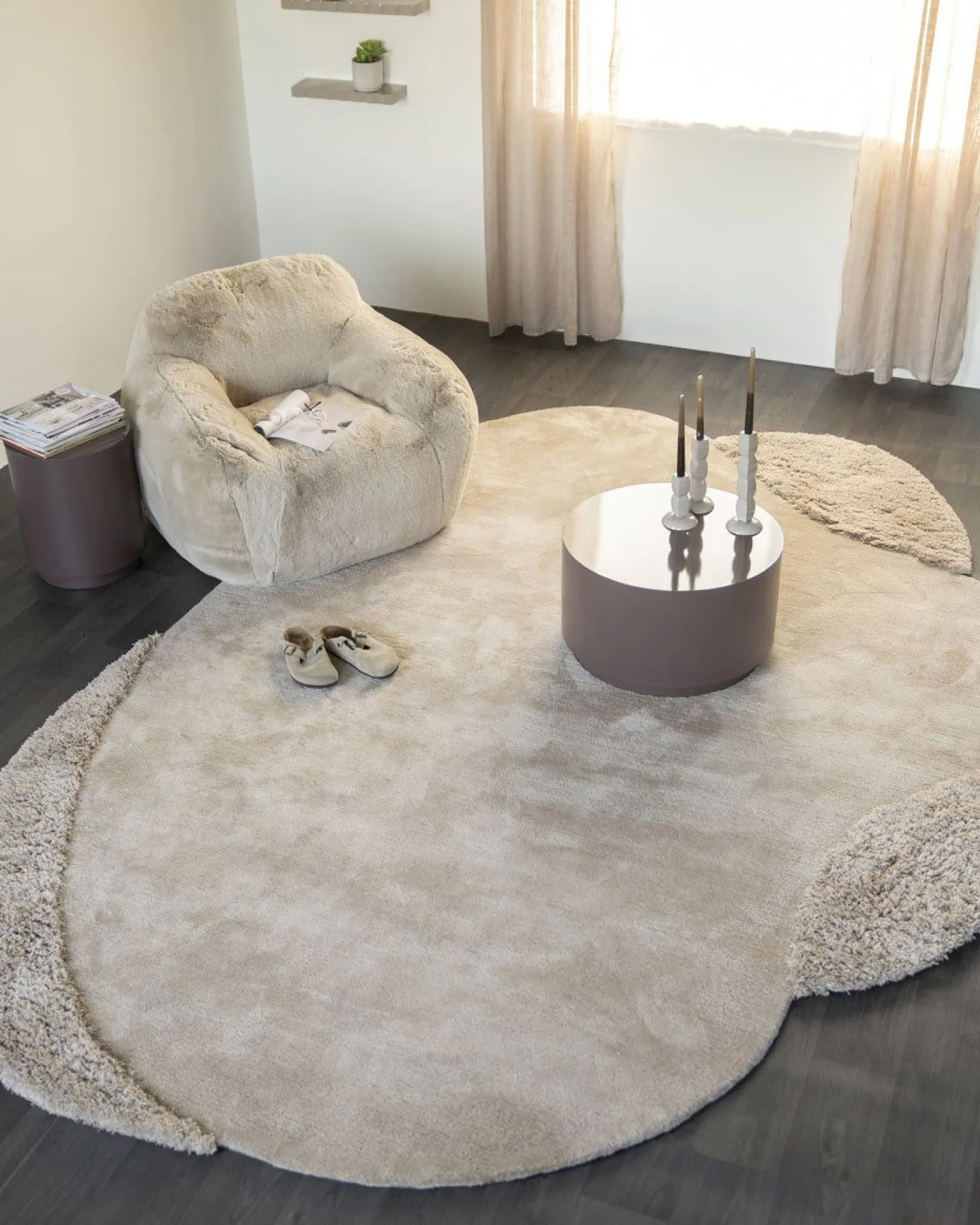 Vloerkleden-By Boo Praia Vloerkleed Beige