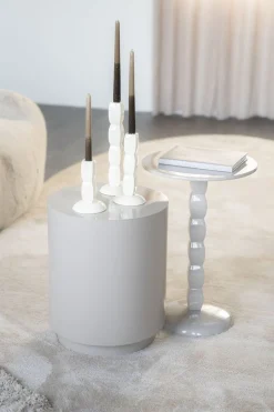 Ronde Bijzettafels-By Boo Prinz Bijzettafel Taupe