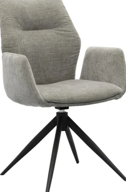 Draaibare Eetkamerstoelen|Eetkamerstoelen Met Armleuning-Trendhopper Pula Eetkamerstoel Ash